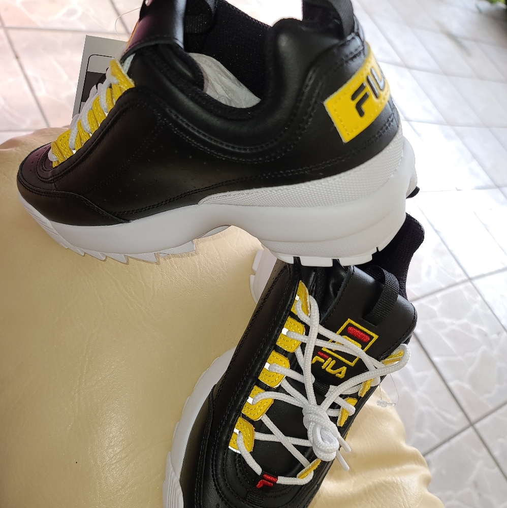 Fila Chunky black & yellow size 5 limited Edition